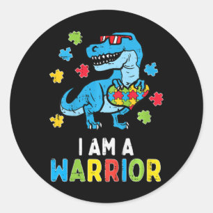 Kinder Trex Dino Ik ben een vrouw voor Toddler Boy Ronde Sticker