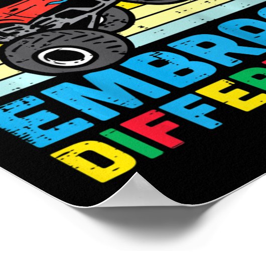 Kinder Trex Monster Truck Embrace Verschillen Auti Poster (Hoek)