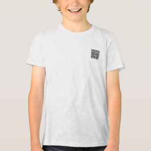 Kinder Tri-Blend Shirt met scanbaar QR-codeontwerp