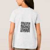 Kinder Tri-Blend Shirt met scanbaar QR-codeontwerp (Achterkant)