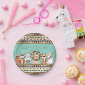 Kinder tribale verjaardagsfeest papieren bordje (Feest)