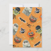 Kinder Trick- of Behandelaars Halloween Party-uitn Kaart (Achterkant)