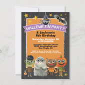 Kinder Trick- of Behandelaars Halloween Party-uitn Kaart (Voorkant)