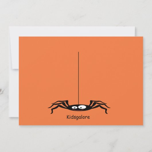 Kinder Trick of Treating Halloween Invitation Kaart (Achterkant)