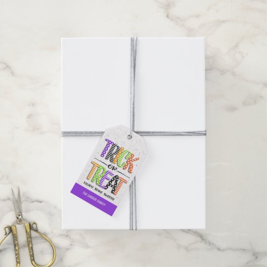 Kinder Trick or treat Halloween Partij Cadeaulabel (Met Touw)