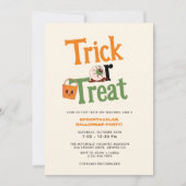 Kinder Trick or treat Halloween Party Kaart (Voorkant)