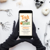 Kinder Trick or treat Halloween Party Kaart