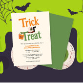 Kinder Trick or treat Halloween Party Kaart