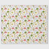 Kinder tropisch vaccin in de vorm van Cute Tropica Cadeaupapier (Vlak)