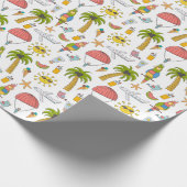 Kinder tropisch vaccin in de vorm van Cute Tropica Cadeaupapier (Hoek)