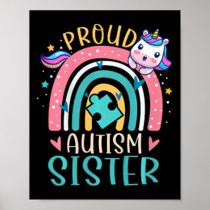 Kinder Trots Autisme Zuster Bewustzijn Schattigee  Poster