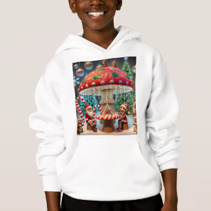 Kinder trui Hoodie: Christmas Mushroom Design