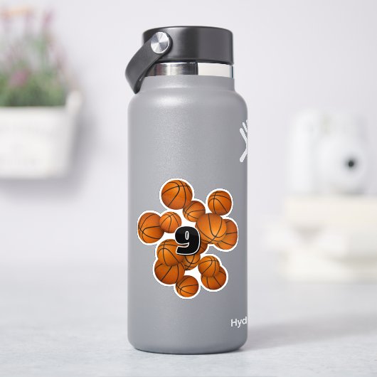 kinder trui nummer een stel basketballen sticker (HydroFlask)