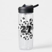 kinder trui nummer op groep van voetballen waterfles (Links)