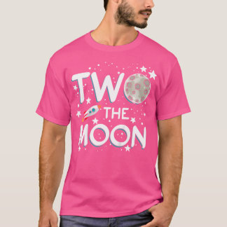 Kinder twee de tweede verjaardag van de maan van v t-shirt