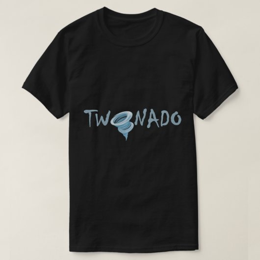 Kinder TWEE NADO 2e verjaardag tornado Theren Birt T-shirt (Design voorkant)