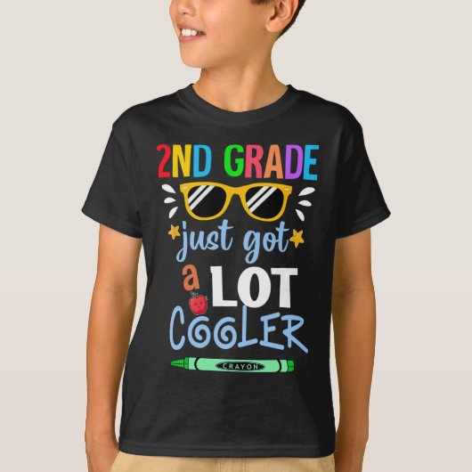 Kinder tweede graad 2de kreeg net veel koeler teru t-shirt (Voorkant)