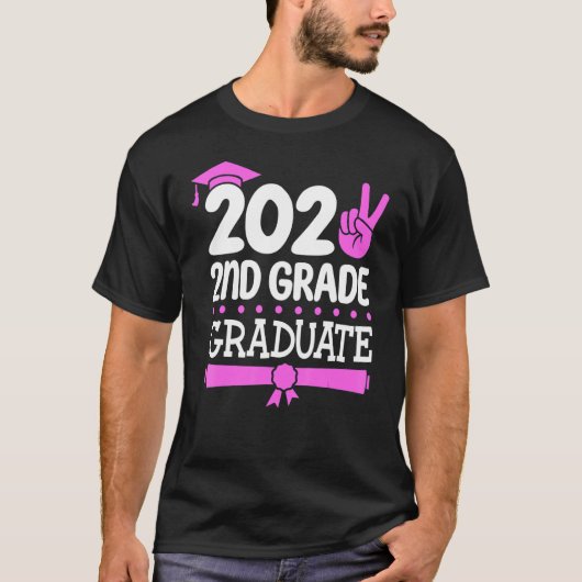 Kinder tweede rang Afstuderen 2022 Vrede uit tweed T-shirt (Voorkant)