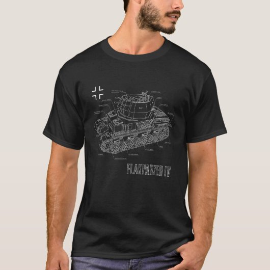 Kinder Tweede Wereldoorlog Duitse Flakpanzer IV 4  T-shirt (Voorkant)