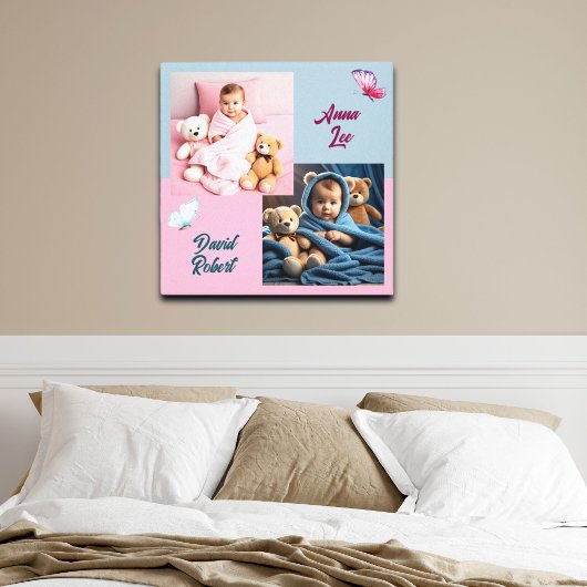 Kinder Tweeling Sweet 2 Foto's Custom Poster