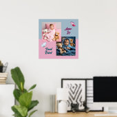 Kinder Tweeling Sweet 2 Foto's Custom Poster (Thuiskantoor)