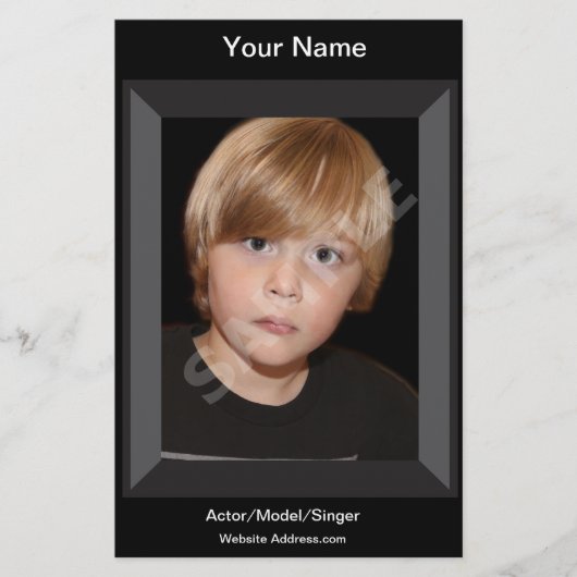 Kinder tweeslachtige modelkoploper Comp/Zed-Kaart Flyer (Voorkant)