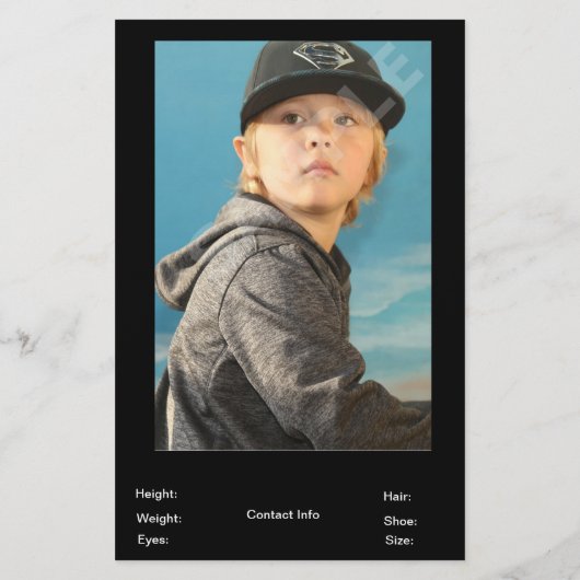 Kinder tweeslachtige modelkoploper Comp/Zed-Kaart Flyer (Achterkant)