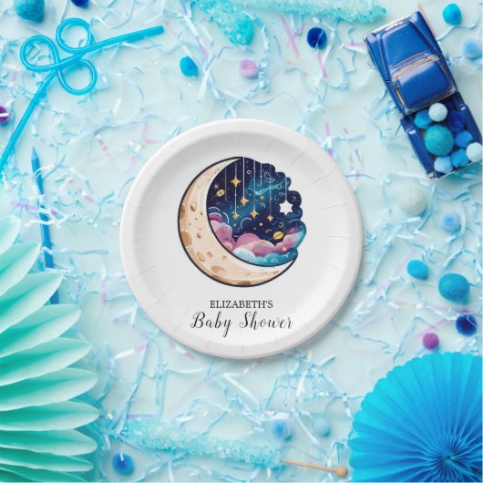 Kinder Twinkle Stars Baby shower Papieren Bordje (Feest)