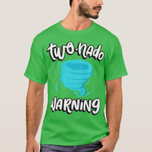 Kinder Twonado Waarschuwing 2de verjaardag Tornado T-shirt