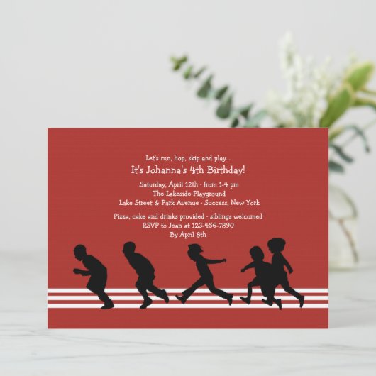 Kinder Uitnodiging (Staand voorkant)