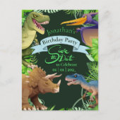 Kinder uitnodiging Dinosaur Birthday (Voorkant)