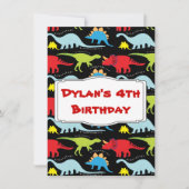 Kinder uitnodiging Dinosaur Birthday (Voorkant)
