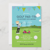 Kinder uitnodiging Golf Theme Birthday (Voorkant)