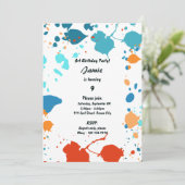 Kinder uitnodiging in verband met de 9e verjaardag (Staand voorkant)