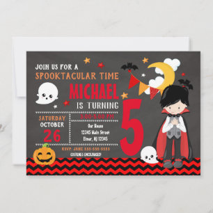 Kinder uitnodiging tot geboorte Halloween - Vampir