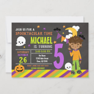 Kinder uitnodiging tot geboorte van Halloween - We