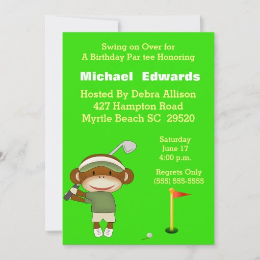 Kinder uitnodiging tot het houden van een gouden d (Voorkant)