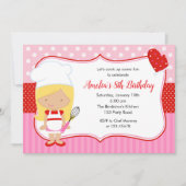 Kinder uitnodiging tot het koken van de dag (bakke (Voorkant)