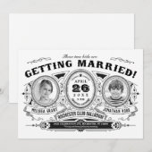 Kinder uitnodiging tot het trekken van een fotowed (Voorkant / Achterkant)