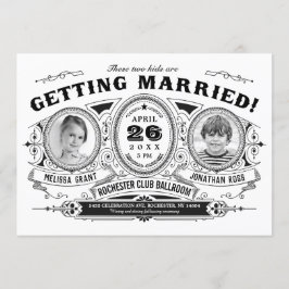 Kinder uitnodiging tot het trekken van een fotowed