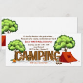 Kinder uitnodiging tot kamperen (Voorkant / Achterkant)