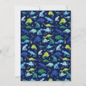 Kinder uitnodiging tot Waterverf Dinosaur Birthday (Achterkant)