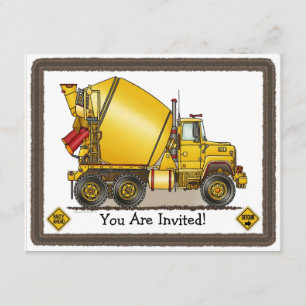 Kinder uitnodiging van Concrete Truck