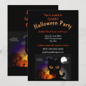 Kinder uitnodiging van Costume Halloween Party (Voorkant / Achterkant)