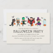 Kinder uitnodiging van Costume Party Halloween (Voorkant)
