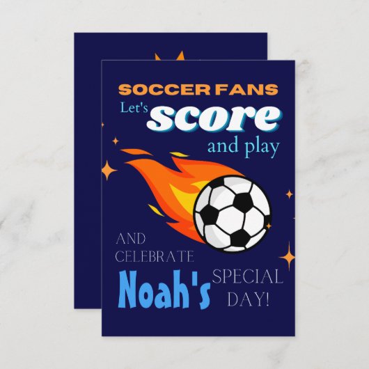 Kinder uitnodiging van de Birthday-partij (Voorkant / Achterkant)