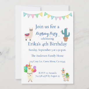 Kinder uitnodiging van de Birthday Party