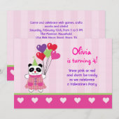 Kinder uitnodiging van de Birthday Party van de Va (Voorkant / Achterkant)