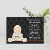 Kinder uitnodiging van de Halloween Costume Party (Staand voorkant)