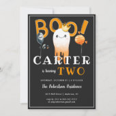 Kinder uitnodiging van de partij Halloween Birthda (Voorkant)